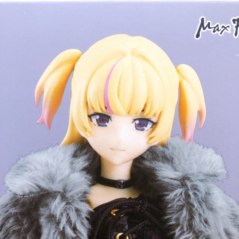 Female Body Yuki with Black Corset Dress Fur Coat Outfit