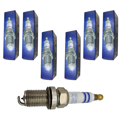 For bosch Double Platinum Set 6 Pcs Spark Plugs For Mercedes C215 W210