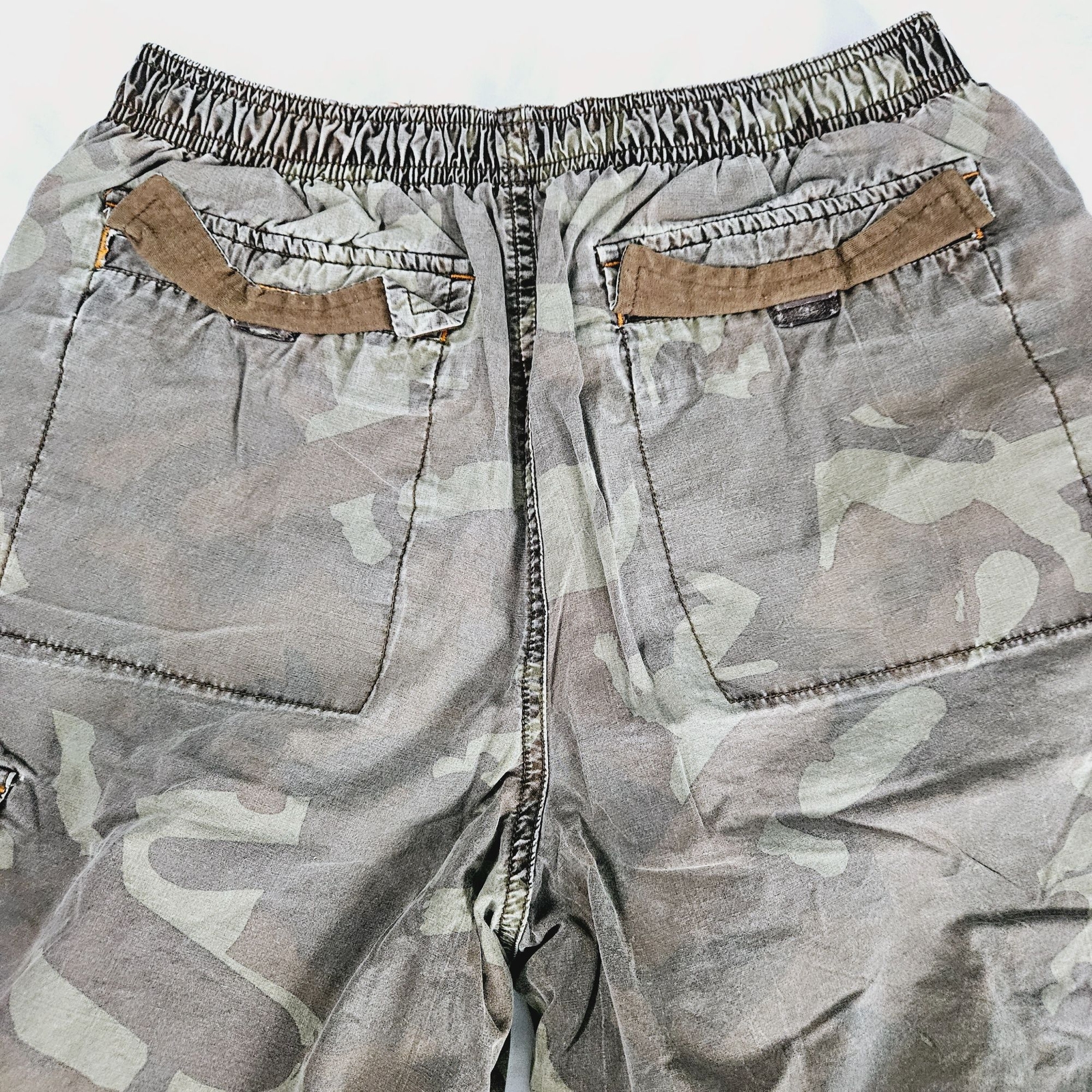Mossimo Supply Mens Pants XL Multi-Color Cotton Blend Elastic Waist Camo