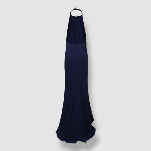 $2990 Alexander McQueen Women's Blue Halter-Neck Sleeveless