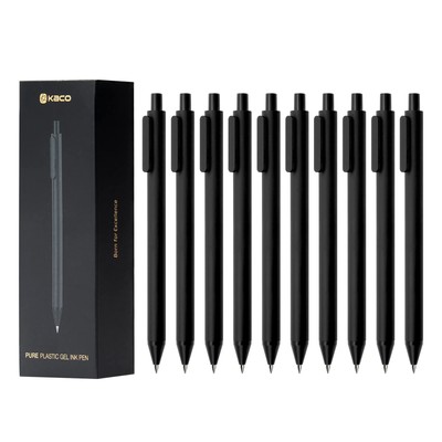 10-Pack Gel Pens 0.5mm Fine Point Quick Dry Black Ink Refillable