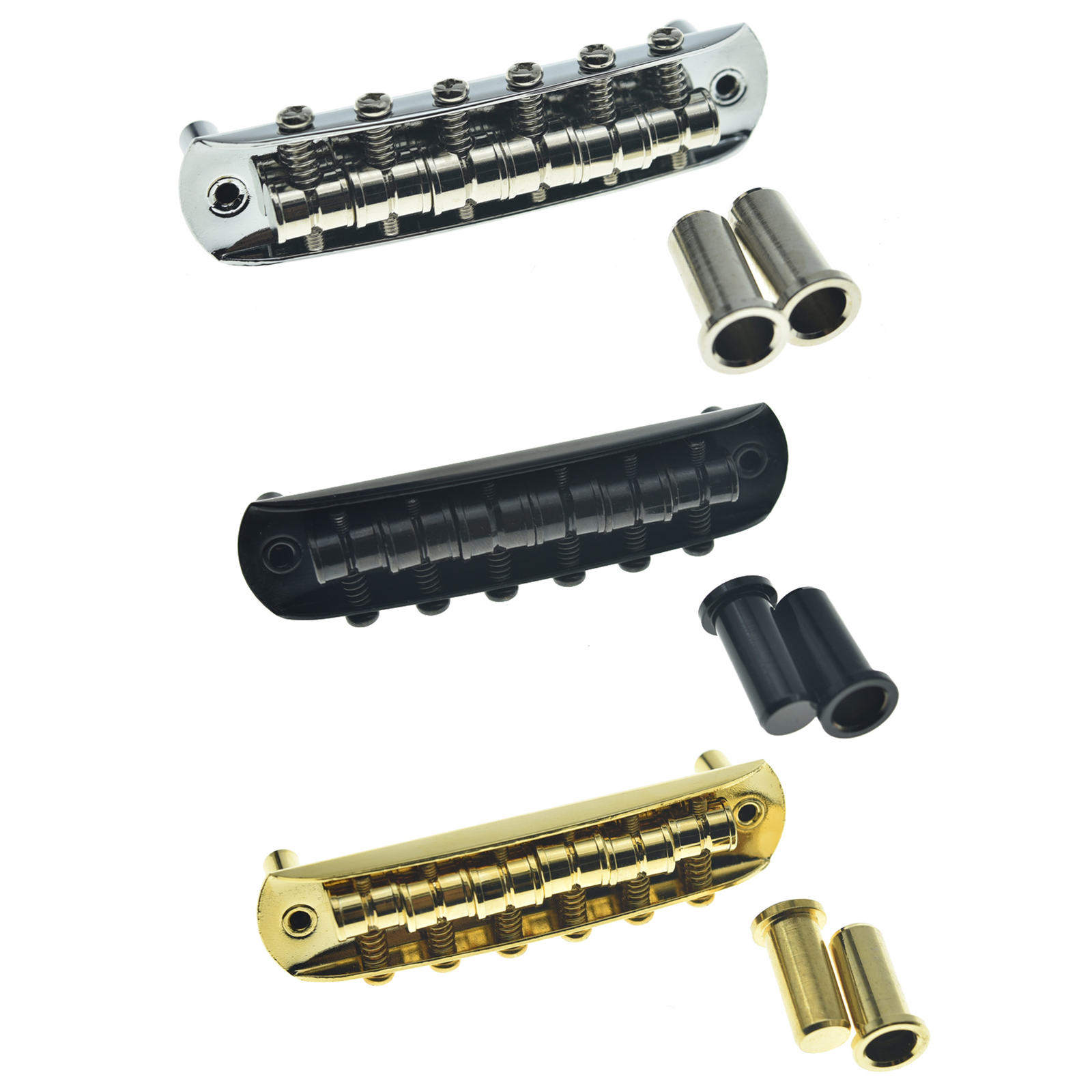 7.25" Radius Guitar Bridge w/ Barrel Saddles for Jazzmaster/Jaguar/Mustang