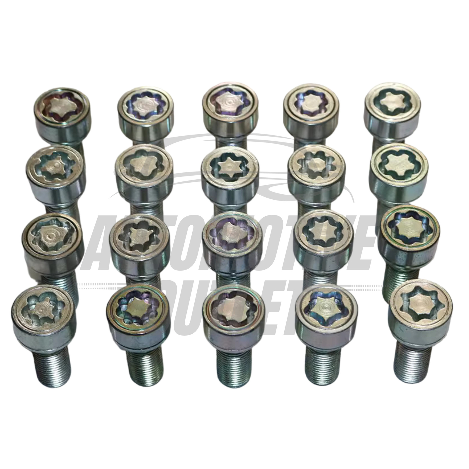 4X WHEEL ANTI-THEFT SCREW LUG NUT LOCKING BOLT CODE D FOR AUDI, VW, SKODA, MERC 6