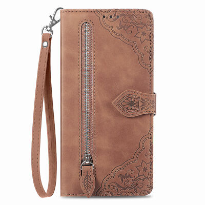 For Samsung Galaxy S24 Ultra S23 + S23 FE Flip Leather Zipper Wallet Phone Case