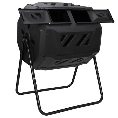 Chambers Composting Tumbler 43 Gallon Dual Outdoor Gardening Compost Bin