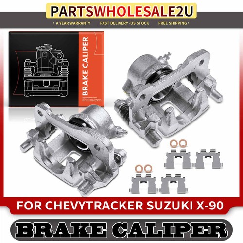 2x Front Left & Right Brake Caliper w/ Bracket for Chevy GMC
