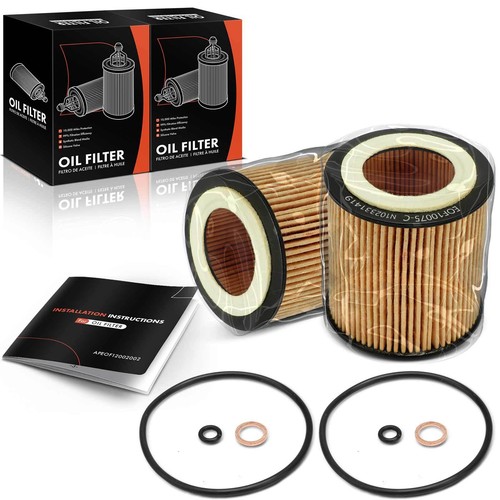 2pcs Engine Oil Filter for BMW 128i 08-13 530xi 06-07 328xi 07-08 X3 07-17 10K