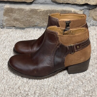 womens clarks maypearl ramie ankle boots side zip size 7 334296766704
