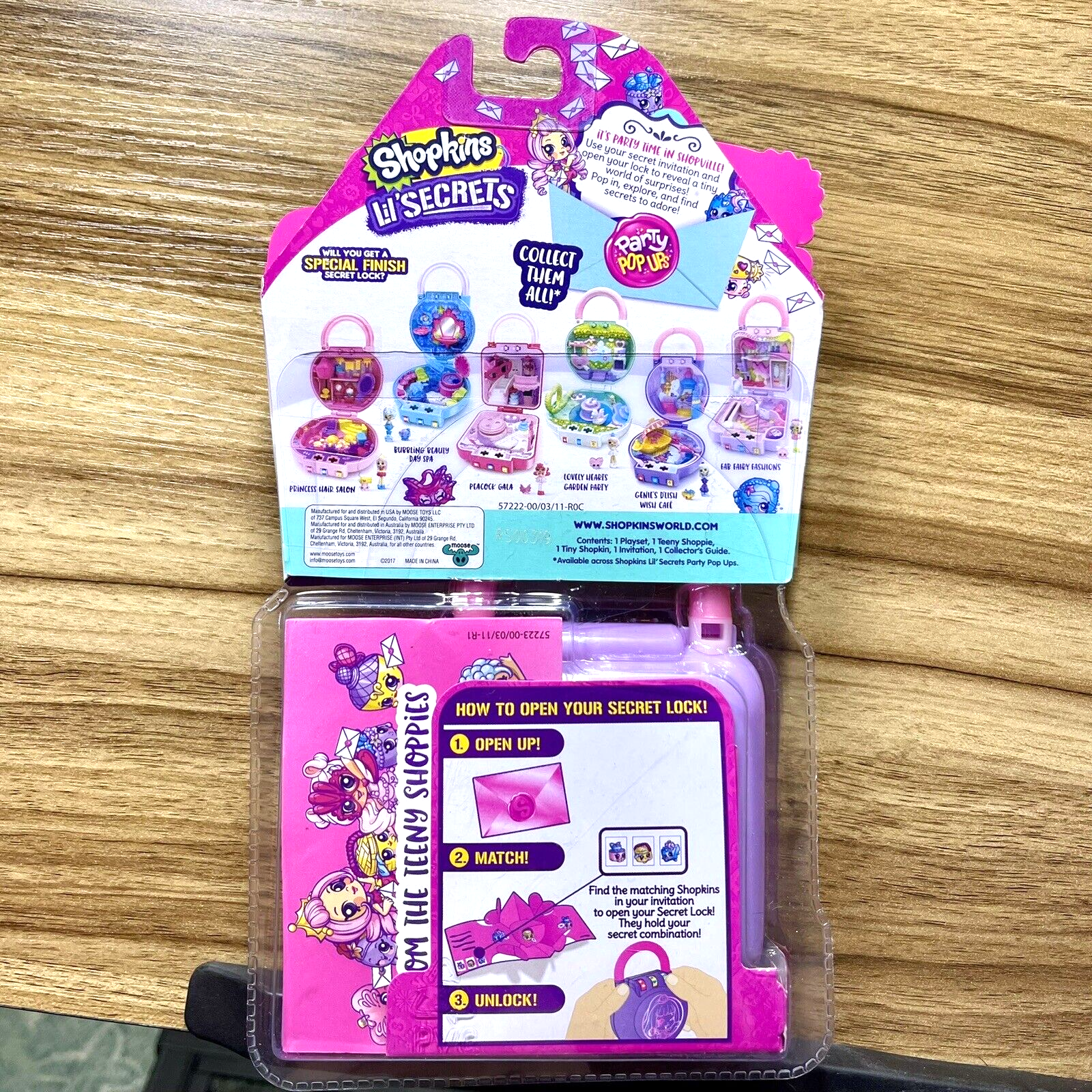 Shopkins Lil' Secrets Party Pop Ups Fab Fairy Fashions Lock w/ Pommie Brand New!