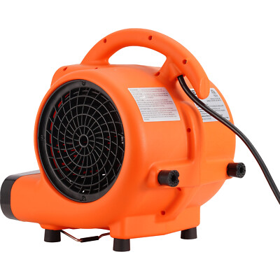 1000 CFM 3-Speed 1/4 HP Adjustable Air Mover Carpet Dryer Blower Floor Fan