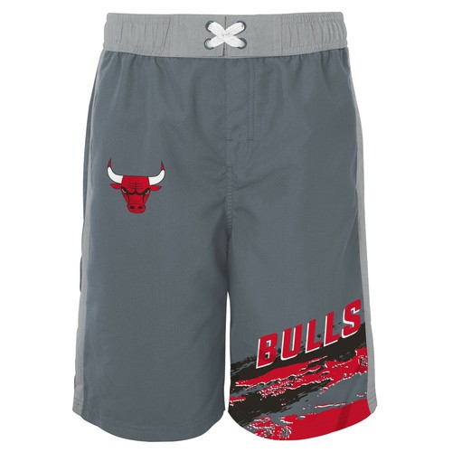 Outerstuff Chicago Bulls NBA Молодежные шорты для плавания для мальчиков (8–20 лет), серые