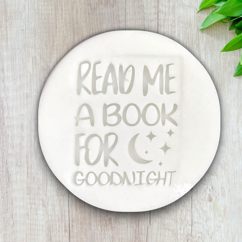 Tampon Read Me A Book For Goodnight Pour Fondant, GlaÃ§Age, PÃ¢Te Ã  Sucre, Cupcake