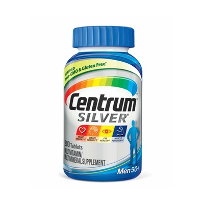 Centrum Silver Men Age 50+ Brain Heart Health Multimineral Supplement 200 Tablet