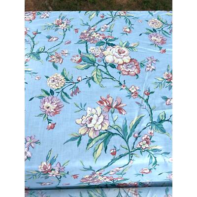 Vtg Waverly Canton Floral Fabric Points East Collection Home Decor By The Yard