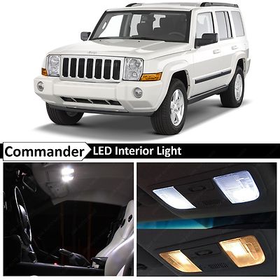 12x White LED Lights Interior Package Kit Fits 2006-2010 Jeep Commander