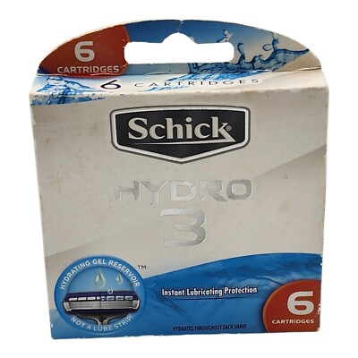GENUINE Schick Hydro 3 Refill Razor Blades 6 Cartridges New ORIGINAL