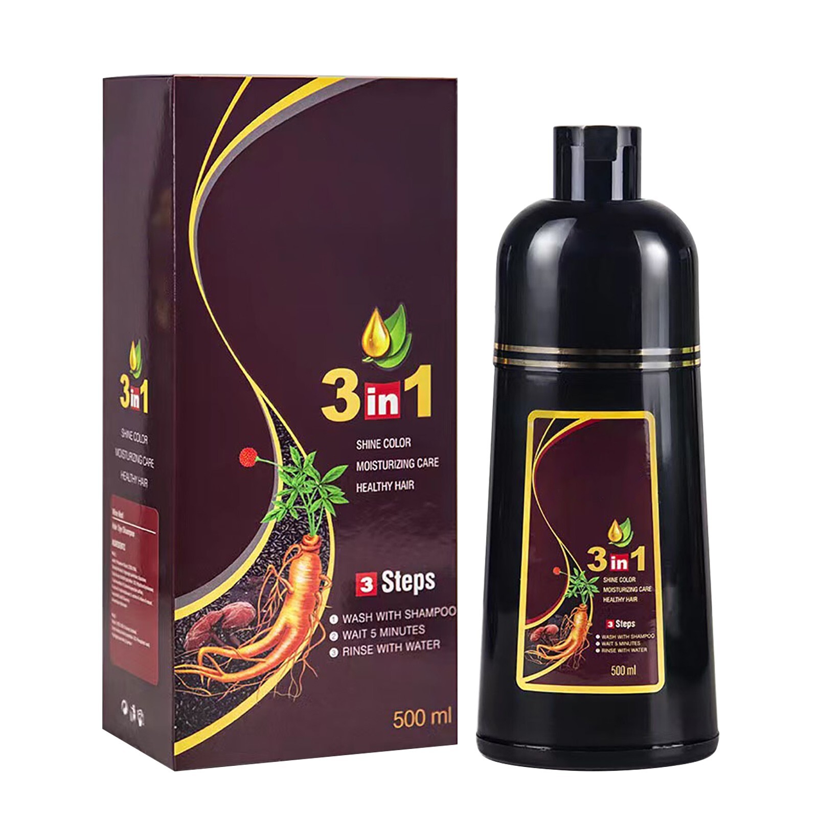 Herbal Brown Hair Dye Shampoo Hair Dye Shampoo Instant Hair Color For Gray Hair