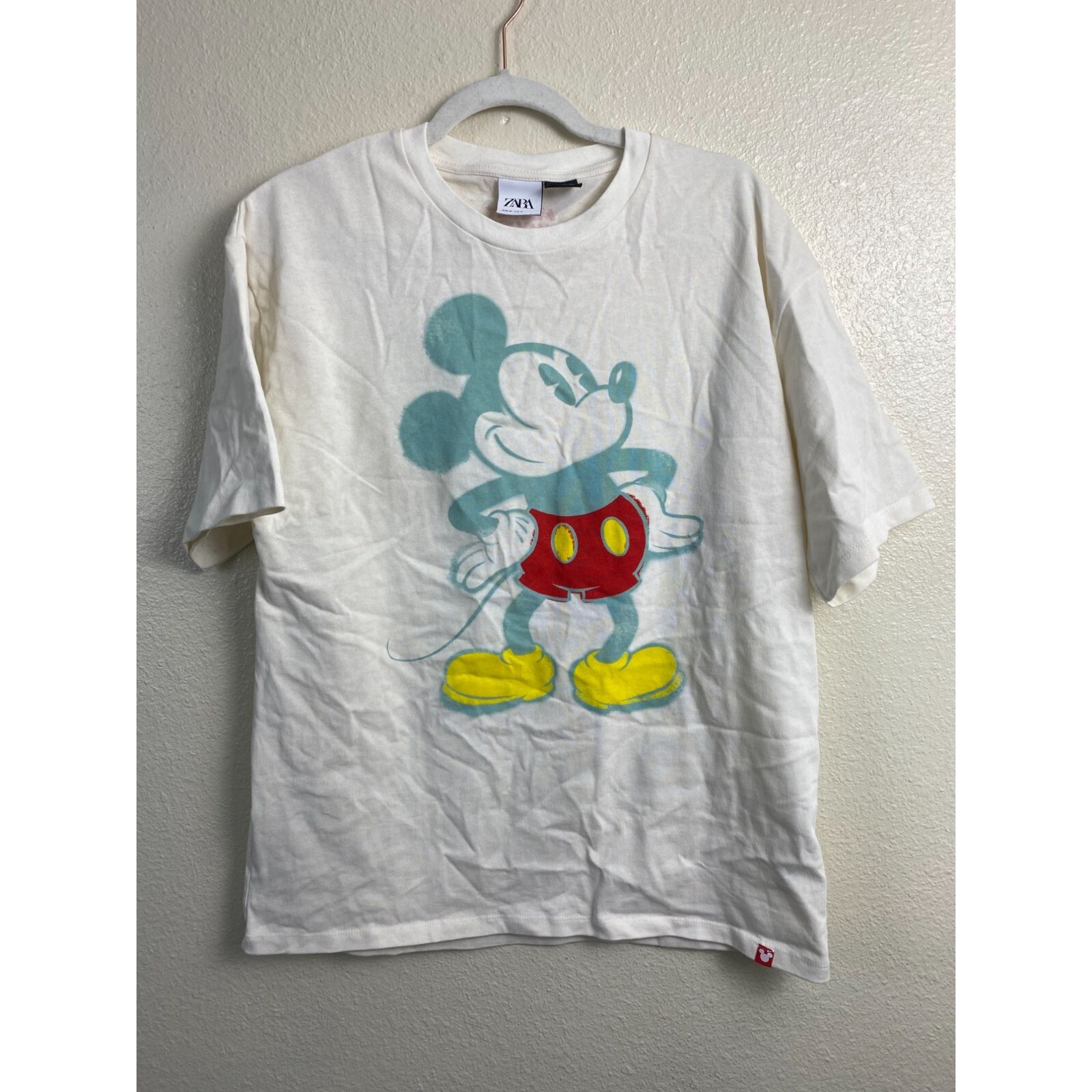 Zara X Disney Mickey Mouse T-Shirt Men size Medium Cotton