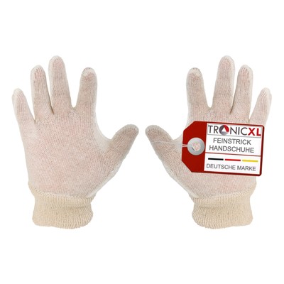 12 Paar Dünne Feinstrick Arbeitshandschuhe Mechanikerhandschuhe Montagehandschuh
