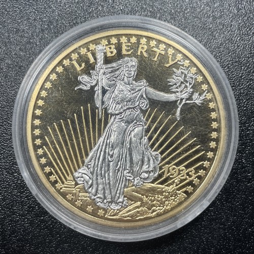 美品 バチカン 1933-1934 AU58 50センテシミ硬貨 ピウス11世 1933 Saint-Gaudens Proof Double Eagle Replica .900 24k Gold