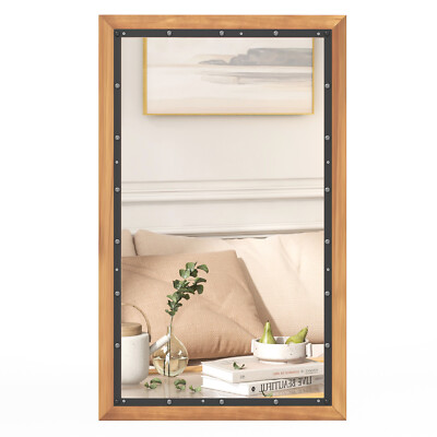 22'' x 36'' Rectangular Wall Mount Hanging Mirror Wood Framed Farmhouse Decor
