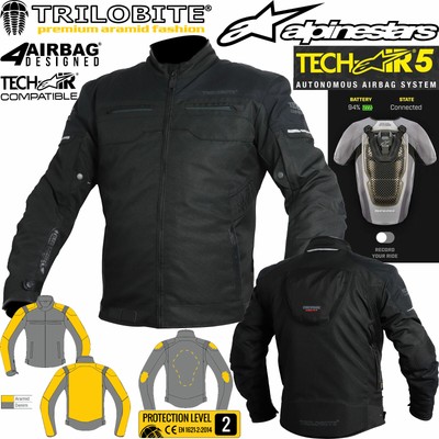 TRILOBITE Motorradjacke ALL RIDE mit Tech-Air 5 Airbagweste elektronisch Gr. XL