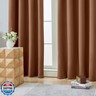 Aiyufeng Sun Baked Short Blackout Curtains for Bedroom 54 Inches Long 2 Panels Set, Solid Thermal Insulated, Energy Saving Window Treatment Curtains Blackout Drapes, W40 x L54 Inch, Sun Baked