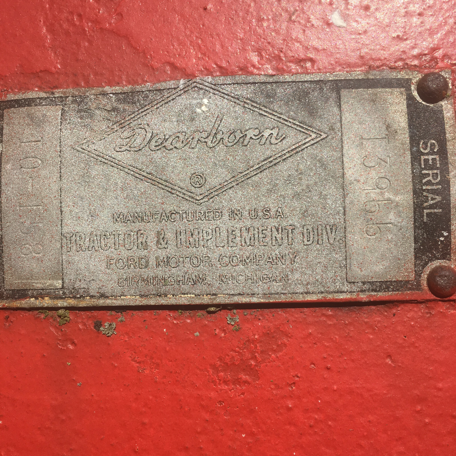 Ford Dearborn Model 10-158 2 Bottom Plow  3p Point Hitch