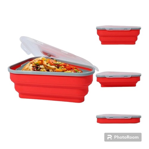 Pizza Slice Storage Container, Reusable, Expandable With 5 Trays NEW
