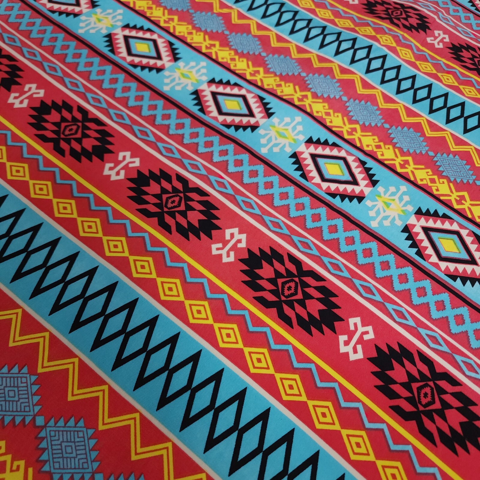 Native American Indian Tribal Print Woven Fabric Sold By the