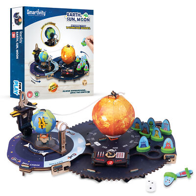 Smartivity: Earth-Sun-Moon Space - DIY STEM Wooden Model, Interactive 3D Toy, 8+