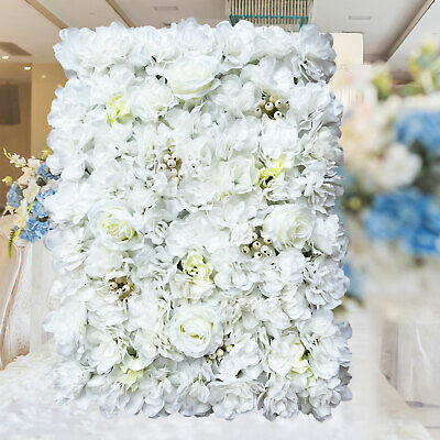 12x Artificial Flower Wall Panels Backdrop Wedding Party Background Venue Decor!