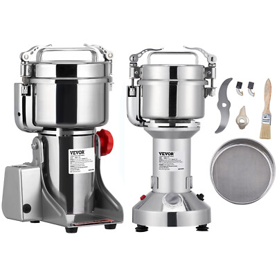 VEVOR Commercial Spice Grinder Electric Grain Mill Grinder 2500g/1000g/700g/300g