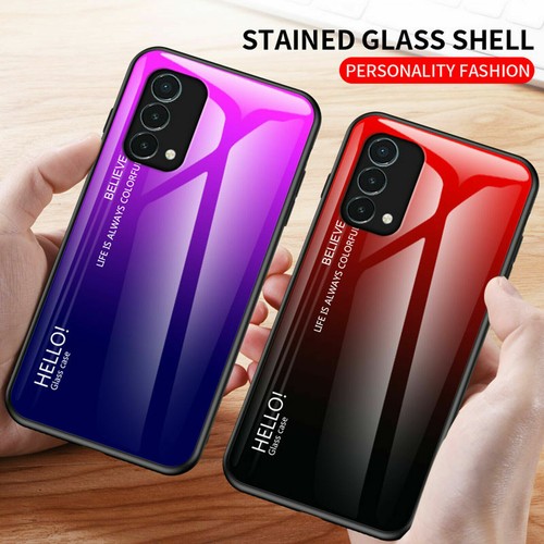 For OnePlus Nord N200 5G Case Gradient Tempered Glass Rubber Shockproof Cover