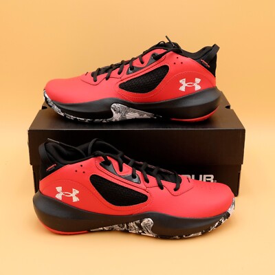 Size 10.5   Under Armour UA Lockdown 6 3025616-600 Unisex Red Basketball Shoes