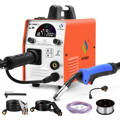 HITBOX 4 in 1 200Amp MIG Welder 110V 220V DC Gas Gasless MMA TIG Welding Machine