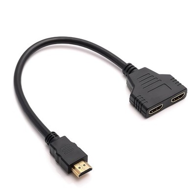 nllkii Splitter HDMI Cavo Adattatore da HDMI a 2 HDMI 1 in 2 Uscite Comp