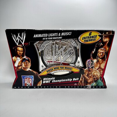 WWE Ultimate Championship Belt with Animated Lights & Music 2010 New WORKS!