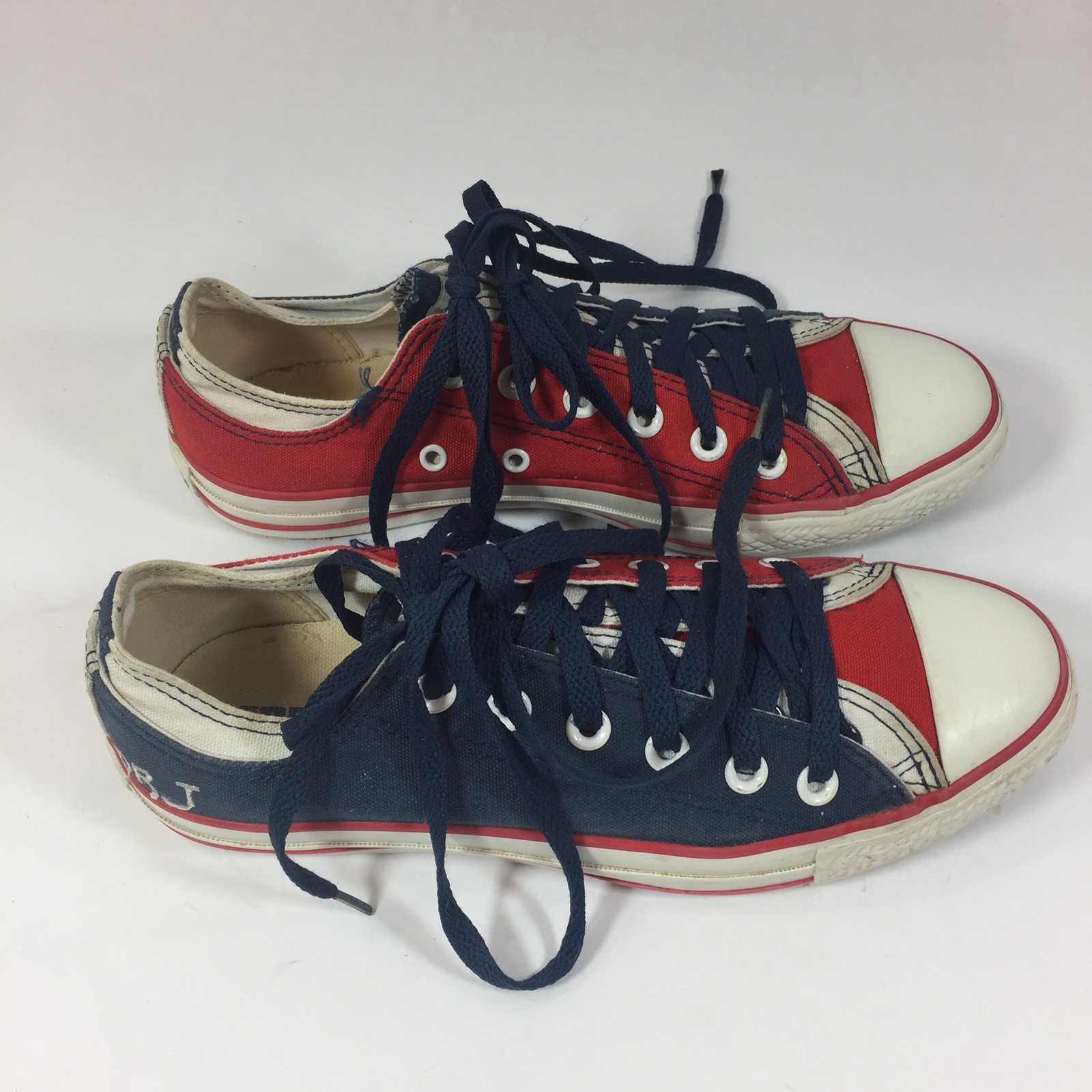 Converse All Star Sneakers Mens 6.5 Womens 8.5 Dr. T Red Blue Double Tounce Lace