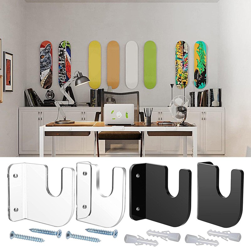 Display Rack Wall Mount Skateboard Deck Organizer
