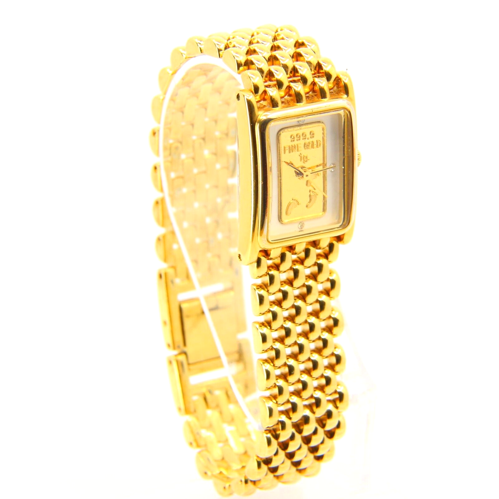 Fine Gold Brooks And Bentley Footprints Watch Gold Ingot Watch