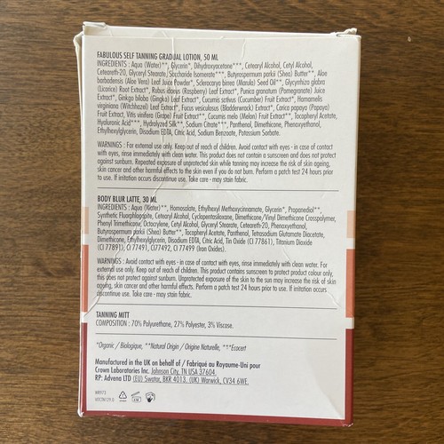 Vita Liberata Beauty To Go (3) Piece Body Blur Latte, Mitt, Gradual Lotion NEW