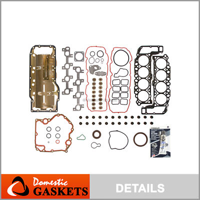 Fits 04-07 Dodge Dakota Durango Ram 1500 4.7L SOHC Full Gasket Oil Pan Set