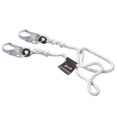 Honeywell - 201RS-8-Z/6FT - 6ft White Nylon Rope Locking Snap Hook Restraint