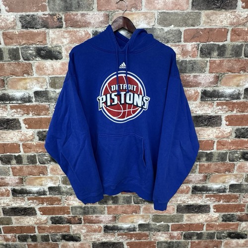 Y2K Detroit Pistons Adidas NBA Hoodie Pullover Sweatshirt