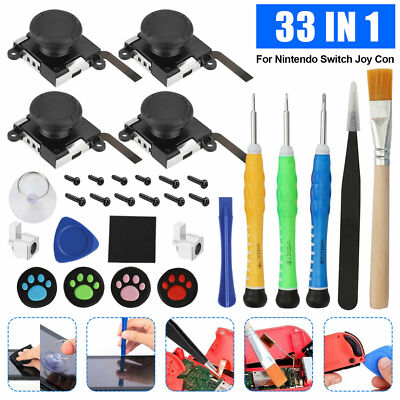 For Nintendo Switch Joy-Con 3D Analog Joystick Replacement Repair Tool Kit Set