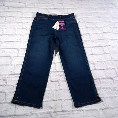 NWT Gloria Vanderbilt High Rise Capri Shape Effect Womens Blue Jeans Sz 8