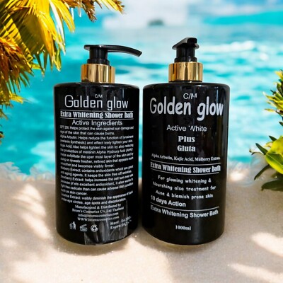 Golden Glow Active White Plus Gluta Extra Whitening Shower Bath  1L Spf 20 1 Pc