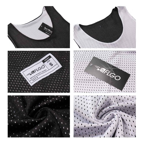 Mesh Tank Top Jersey, Reversible - Black/White