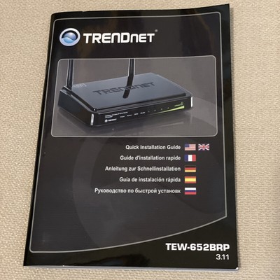TRENDnet Quick Install Guide TEW-652BRP